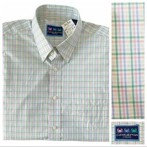 Gurteen Mens Tattersall Violet check shirt,100/% Cotton